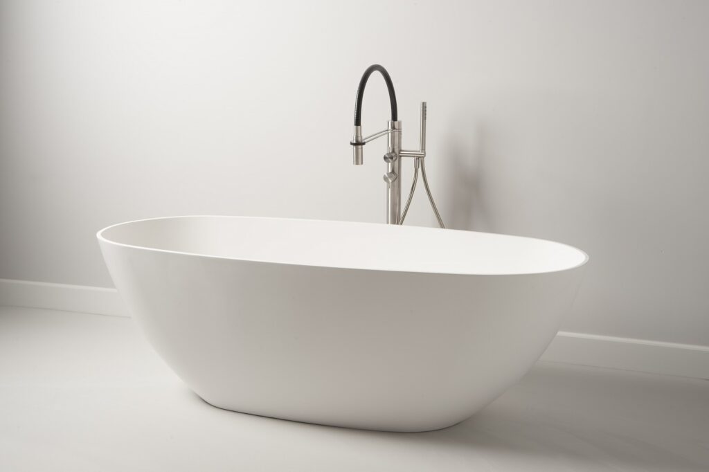 RVS Vrijstaande Badkraan TIZ Design | Kwaliteits Badkamermeubels