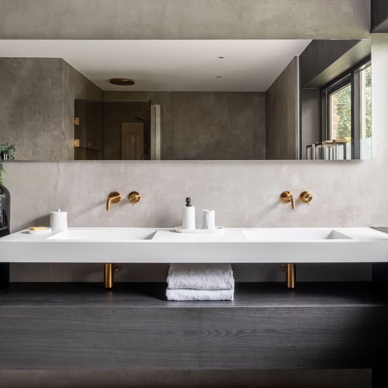 Wastafel voor meubel, op maat gemaakt 30 Zwevende badkamermeubel van 180cm