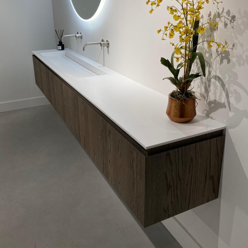 Badkamermeubel 180cm 17 Lange badkamermeubel dubbele wasbak van 180 cm