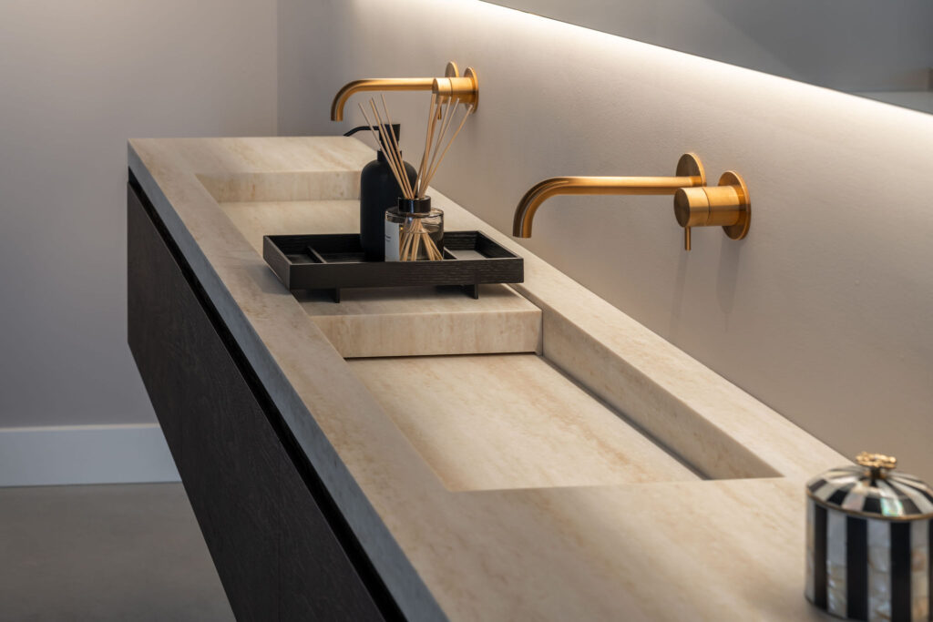 Marmeren wastafel cadzand van durasein solid surface - 1