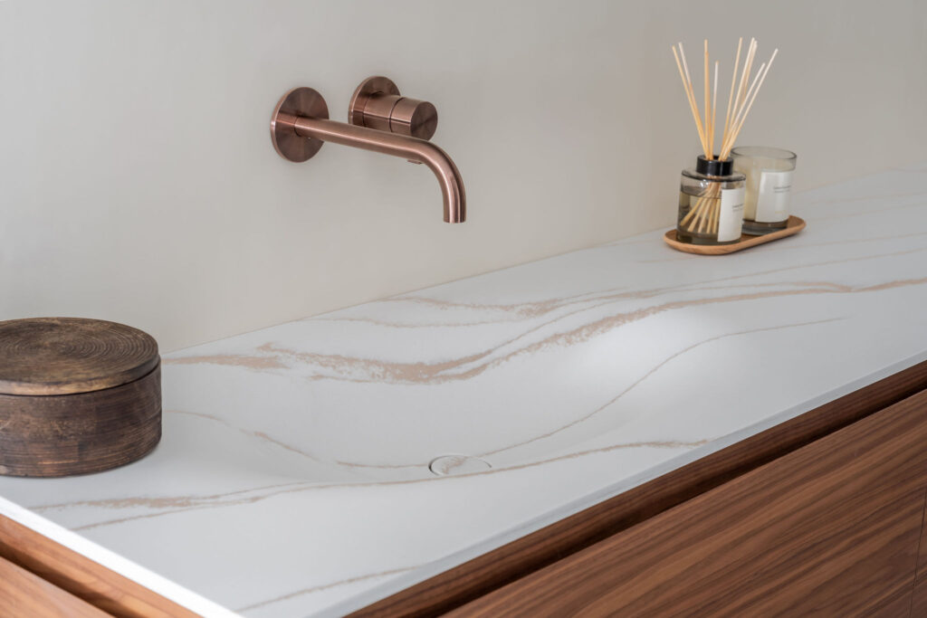 Wastafel Texel in solid surface marmerlook - 1